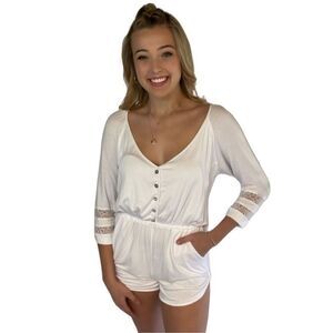 CEO Intimates The Ramona Romper in White
